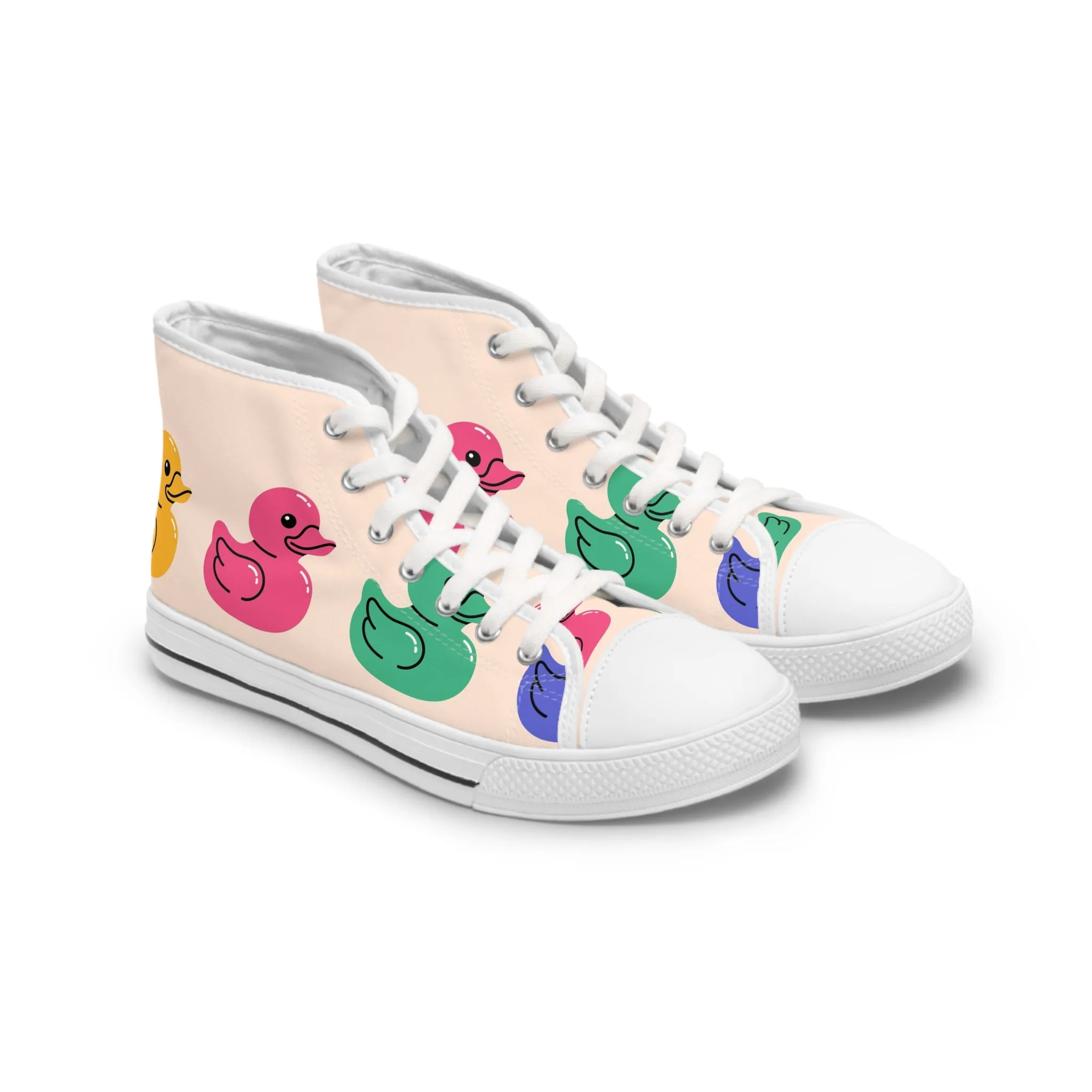 Colorful Rubber Duckies Women's High Top Sneakers