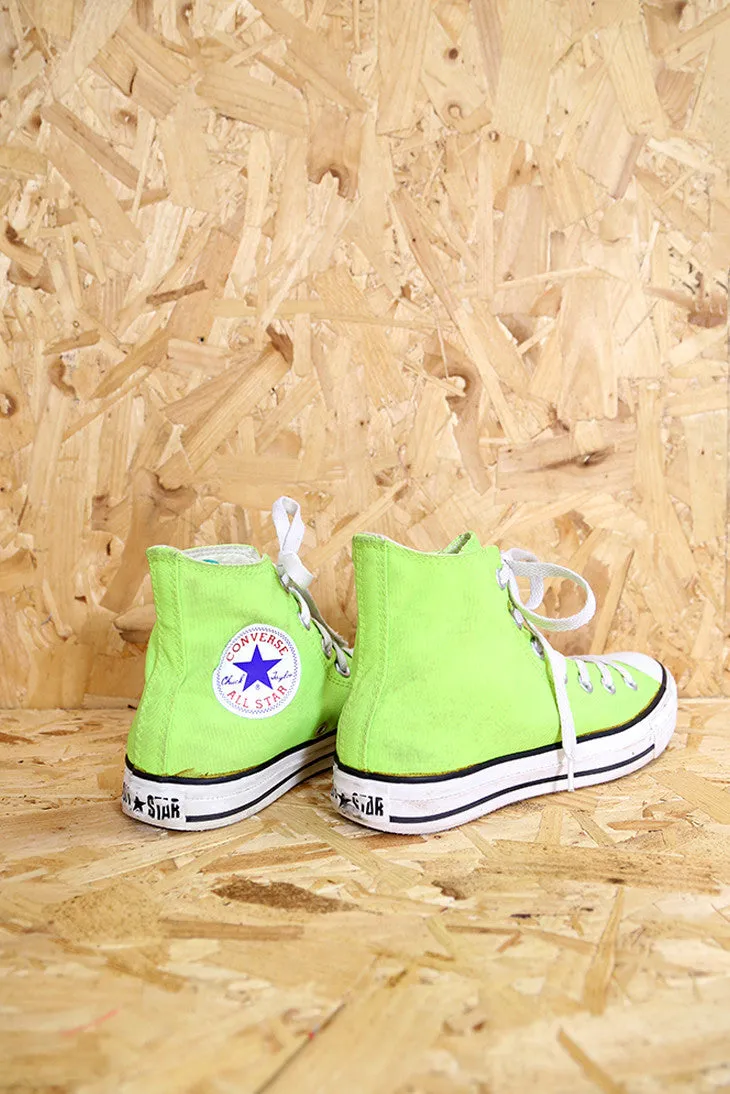 Converse Lime Green Hi-Top All Stars