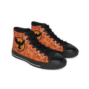 Crowgodshi Men's Orange Colors High-Tops