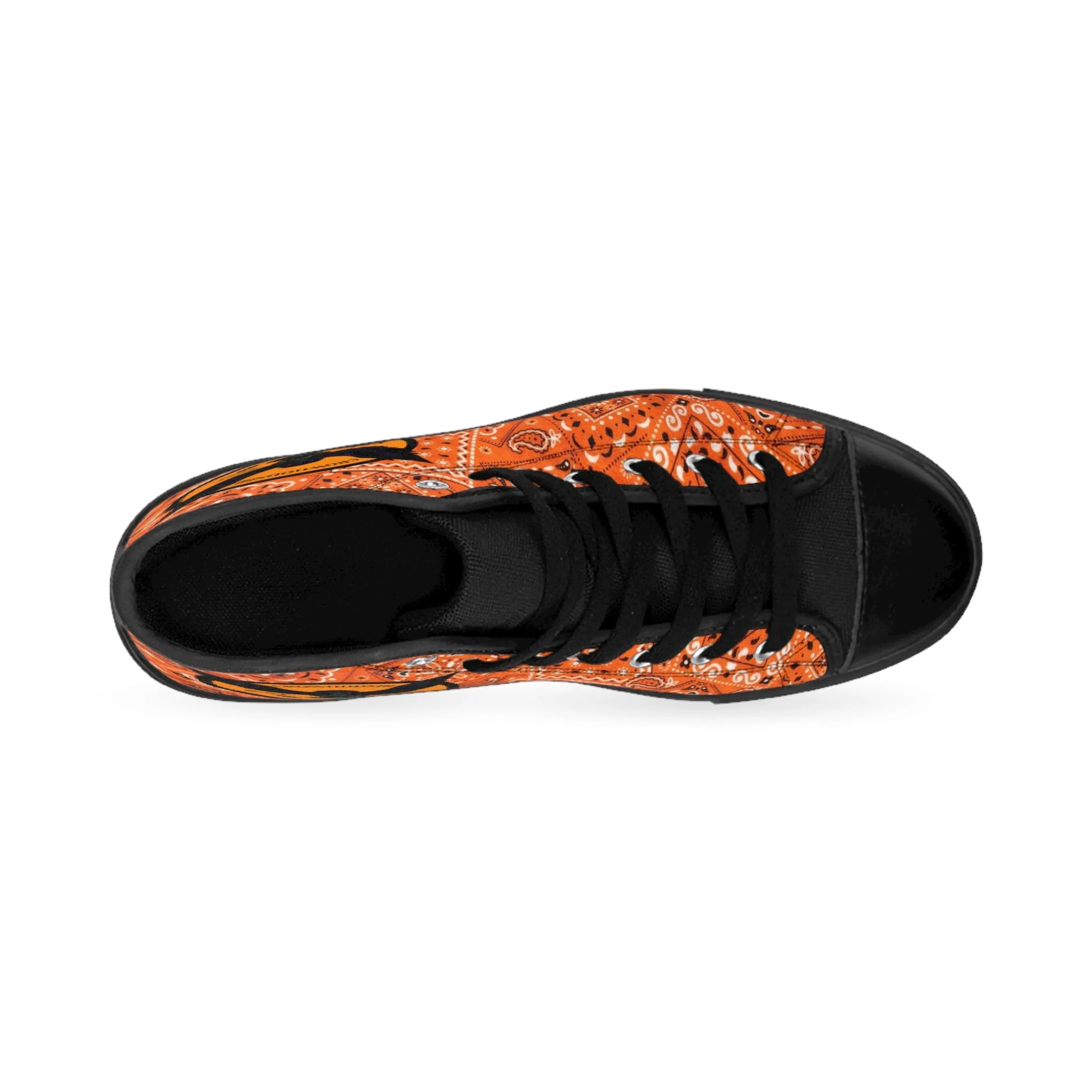 Crowgodshi Men's Orange Colors High-Tops