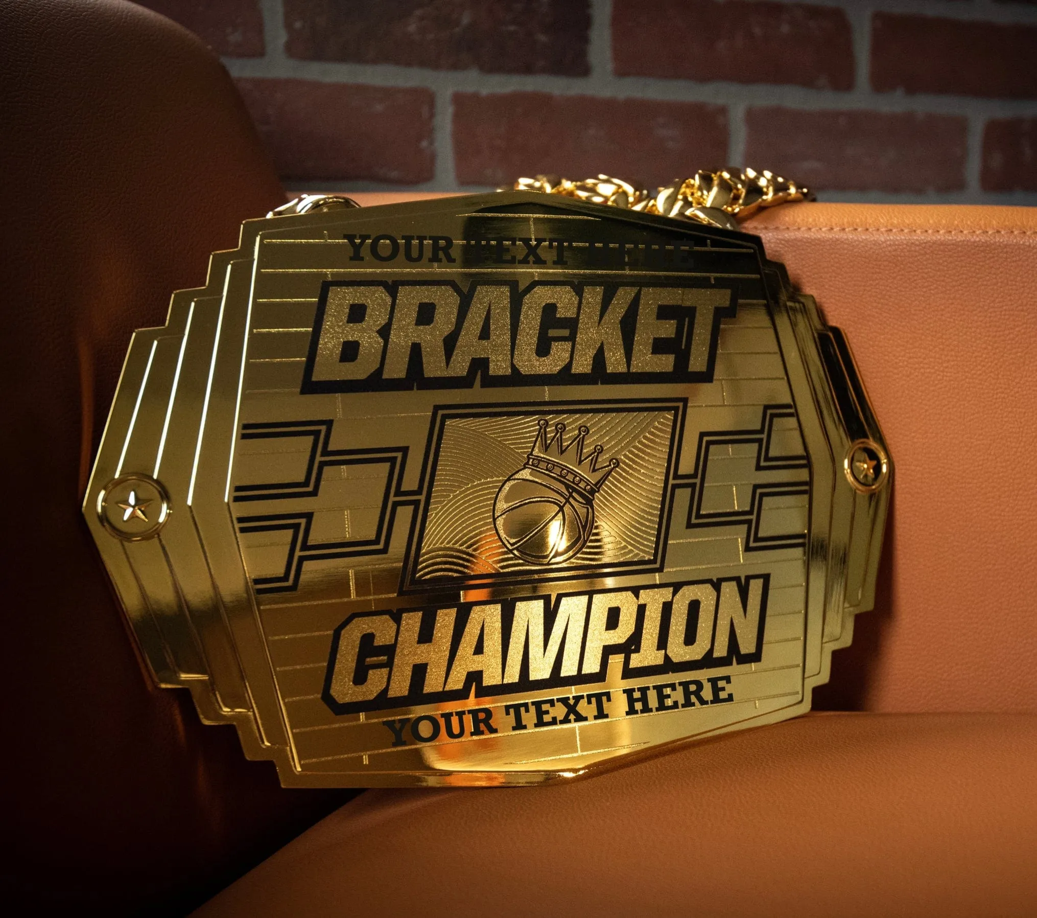 Custom XL Basketball Bracket Champion Turnover Chain 5lb.