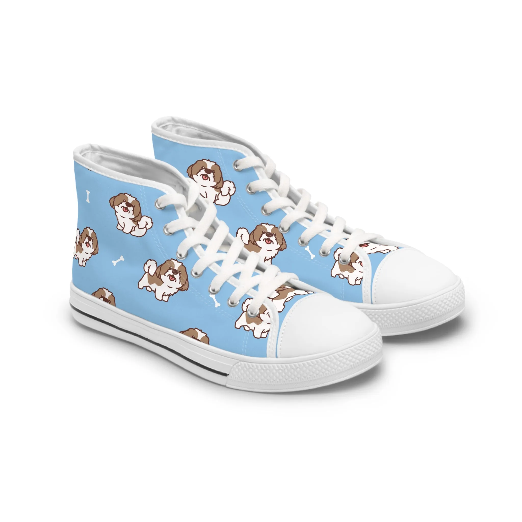 Cute Shih Tzu Dog Women's High Top Sneakers