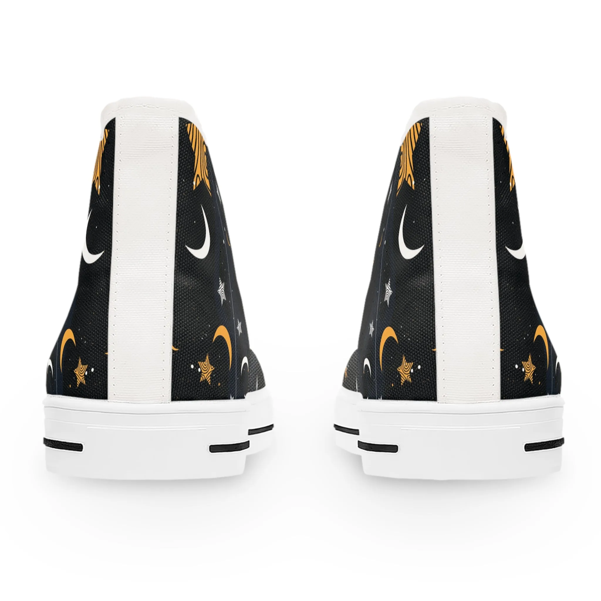 Cute Star and Moon Women's High Top Sneakers