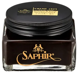 Dark Brown Cream Leather Shoe Polish Saphir Medaille d’Or Pommadier