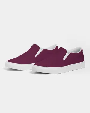 Dark Magenta Slip-On Canvas Sneakers | Women's | Dark Pure Magenta | C0M100Y0K80