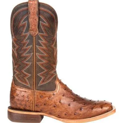 DURANGO MEN'S OSTRICH SQUARE TOE WESTERN BOOT - DDB0272