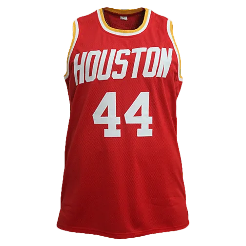 Elvin Hayes Pro Style Autographed Basketball Jersey Red (JSA) "HOF" Inscription Included