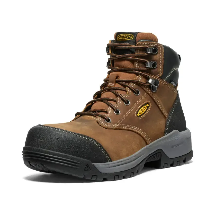 Evanston 6" Carbon-Toe Work Boot Waterproof Brown Keen