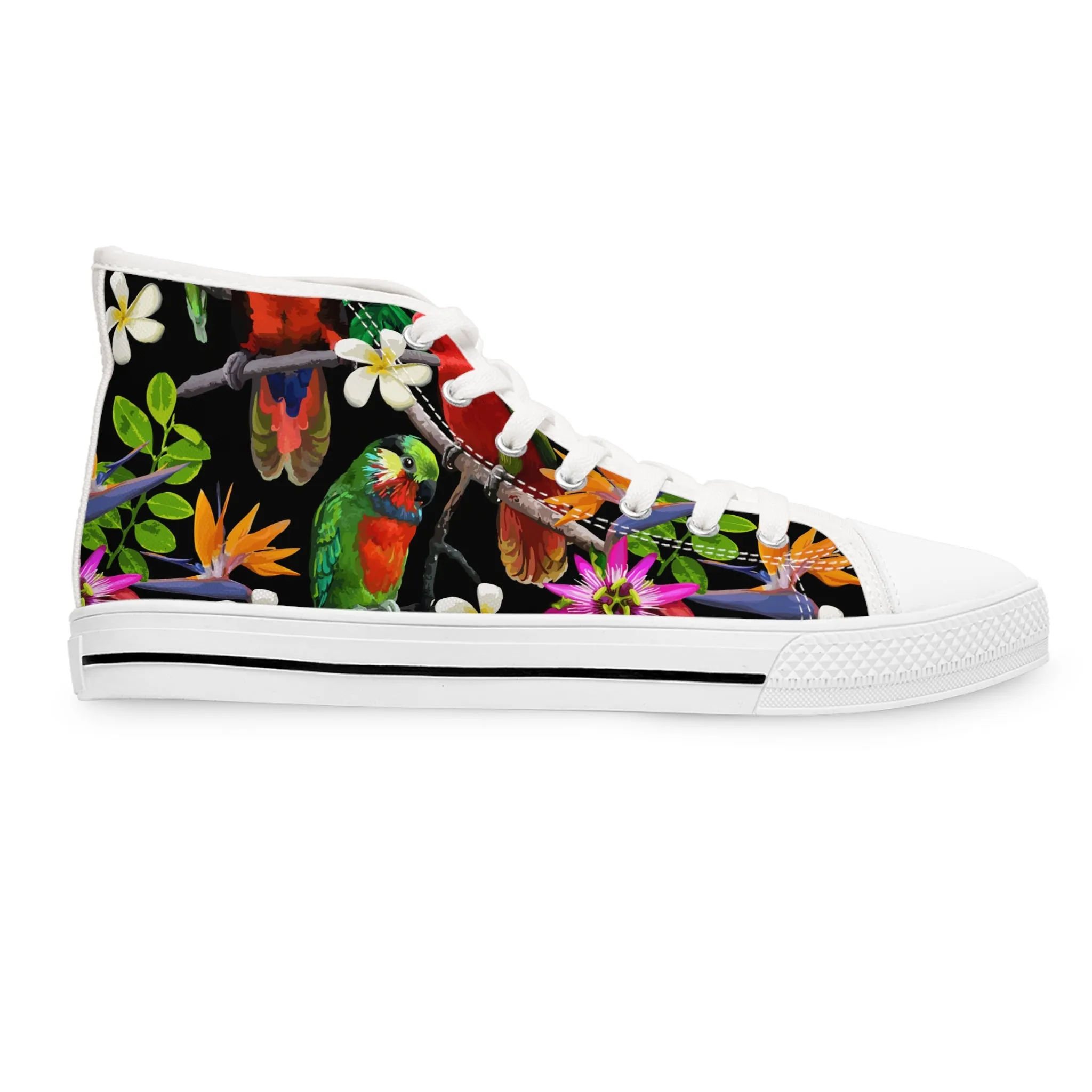 Exotic Parrot Birds Women's High Top Sneakers