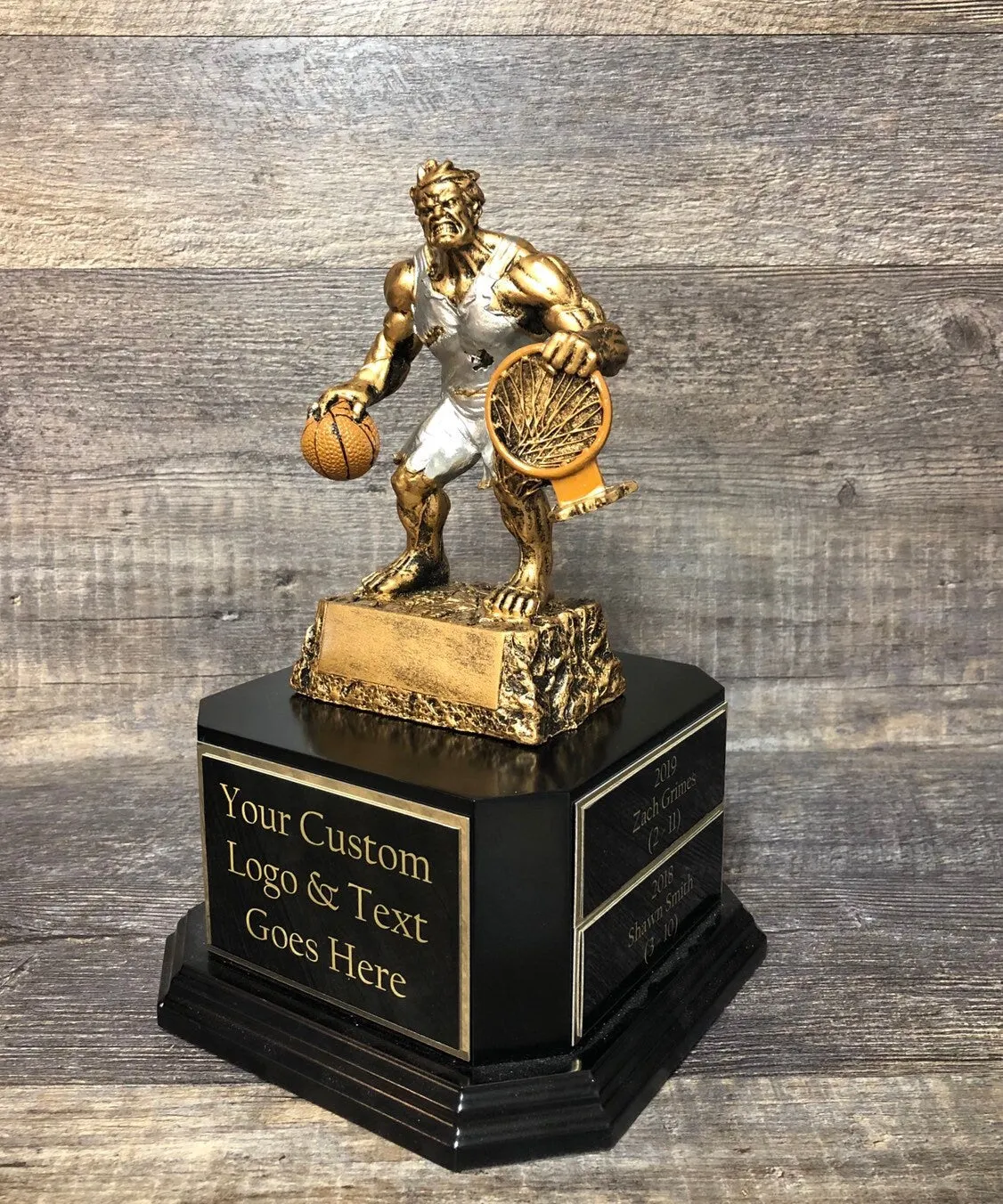 Fantasy Basketball Trophy Basketball Madness Beast Trophy 6 or 12  Perpetual Trophy League Bracket Winner Fantasy Basketball Award Trophy