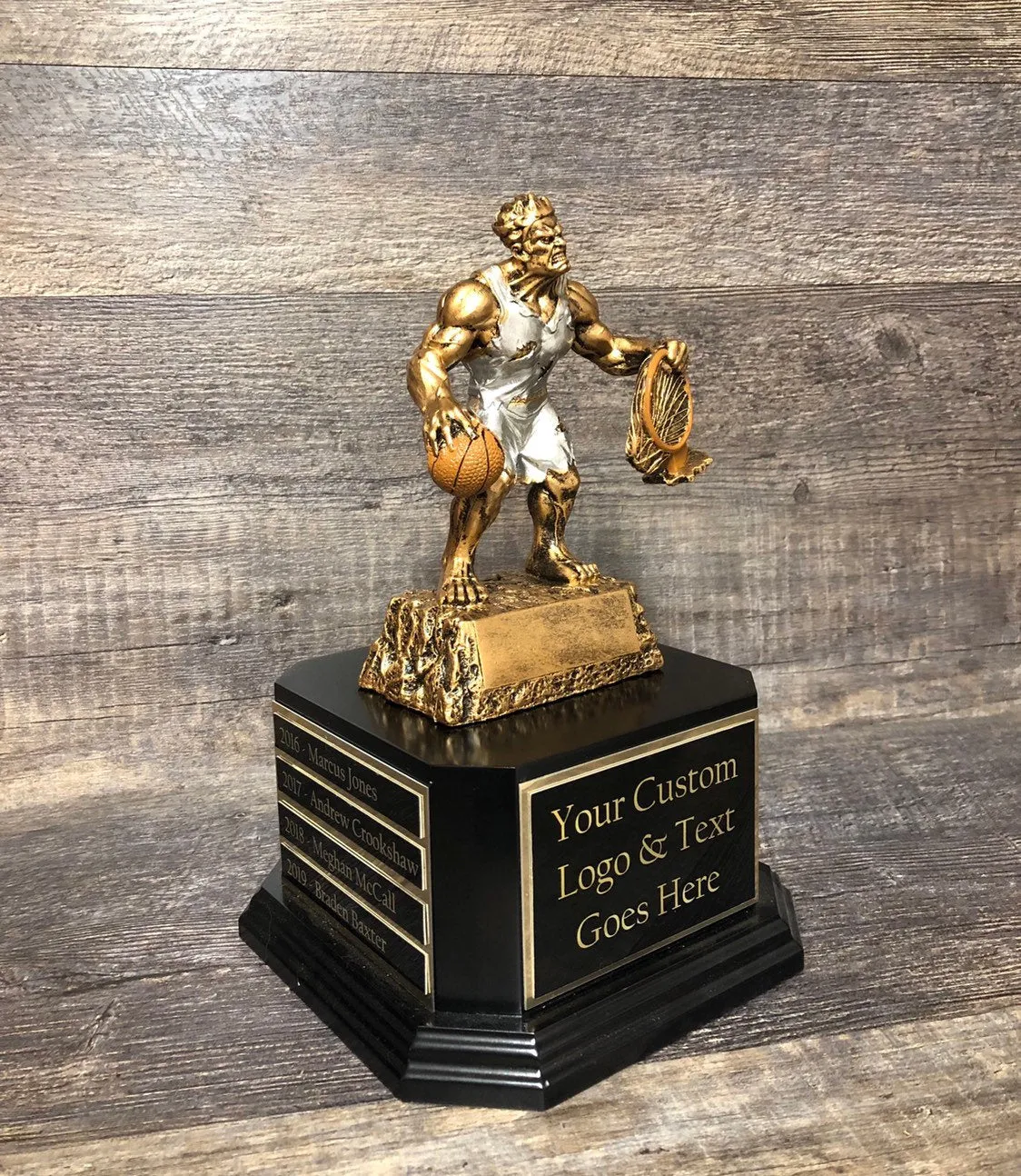 Fantasy Basketball Trophy Basketball Madness Beast Trophy 6 or 12  Perpetual Trophy League Bracket Winner Fantasy Basketball Award Trophy