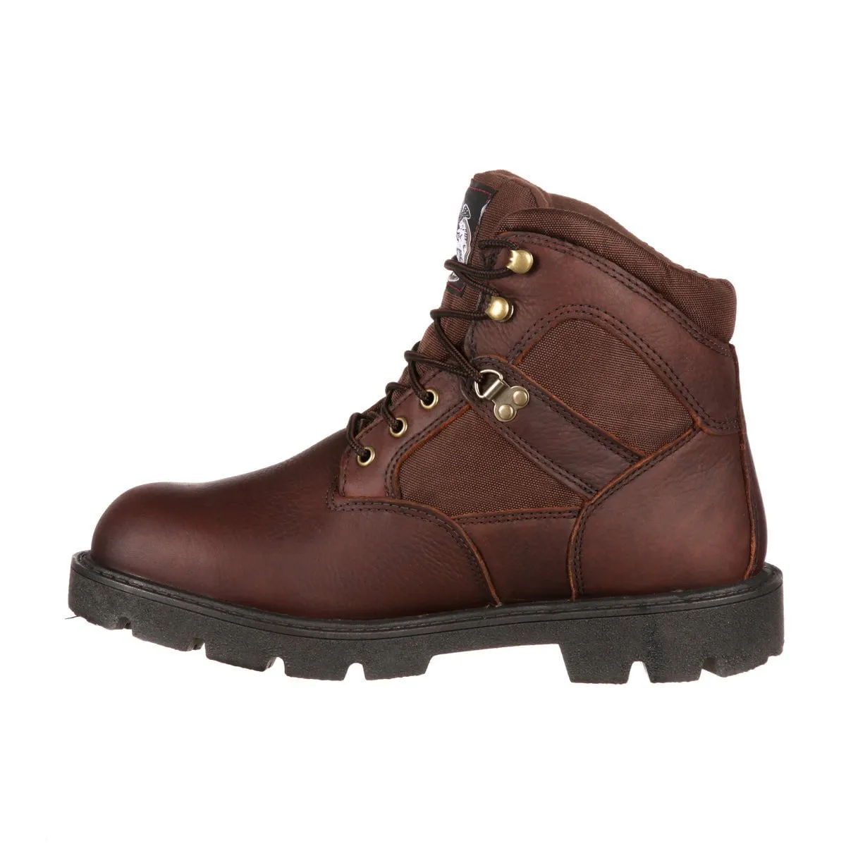 Georgia Homeland Mens Brown Leather Steel Toe Waterproof Work Boots