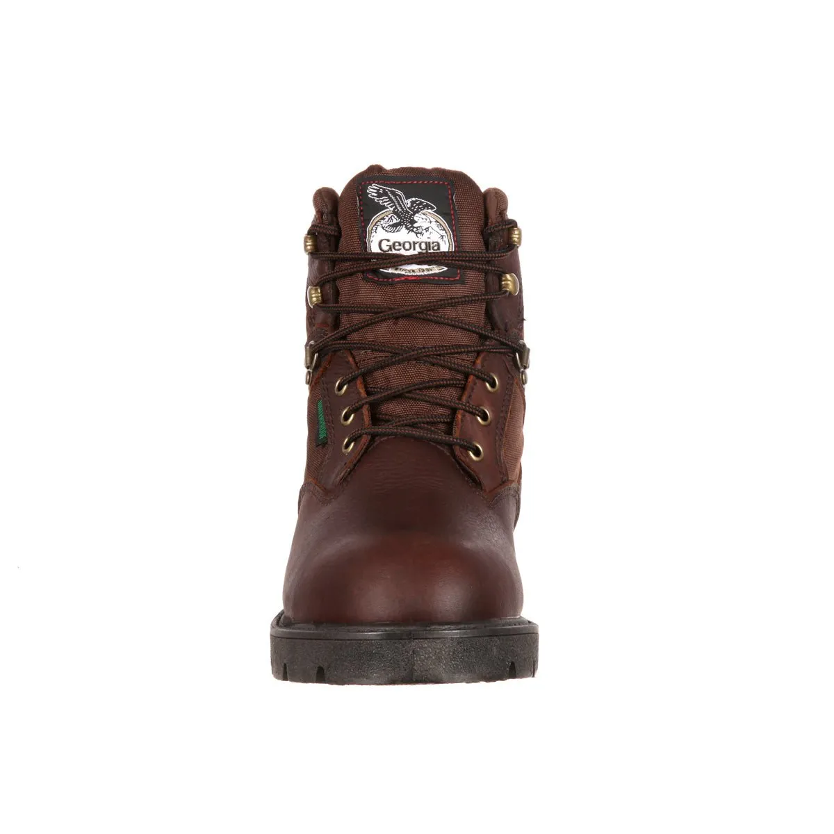 Georgia Homeland Mens Brown Leather Steel Toe Waterproof Work Boots