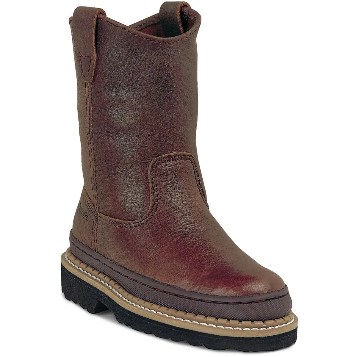 Georgia Kids Boys Soggy Brown Leather Little Giant Welly Cowboy Boots