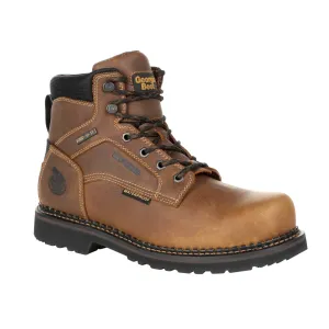 Georgia Mens Brown Leather Revamp ST MetG Work Boots