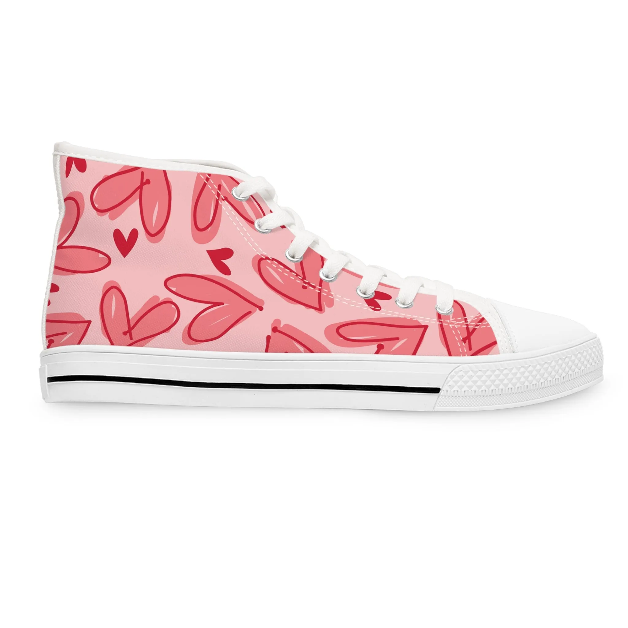 Hearts Women's High Top Sneakers