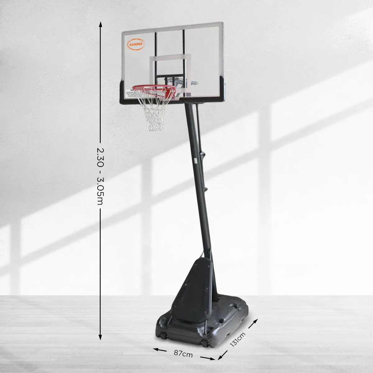 Height Adjustable Basketball Hoop with Heavy-Duty Rim - Kahuna