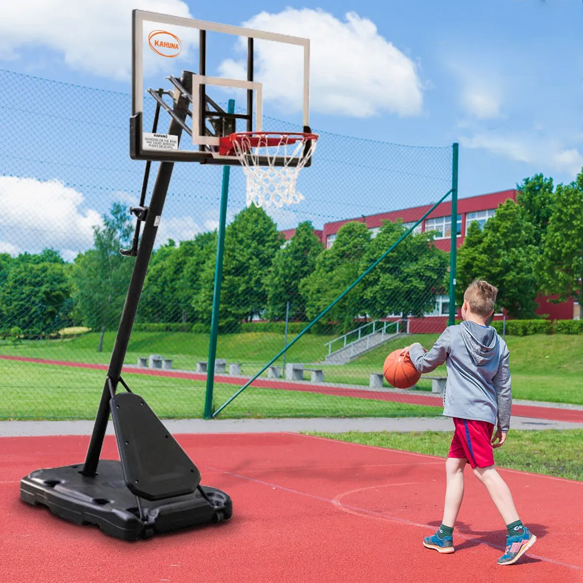 Height Adjustable Basketball Hoop with Heavy-Duty Rim - Kahuna