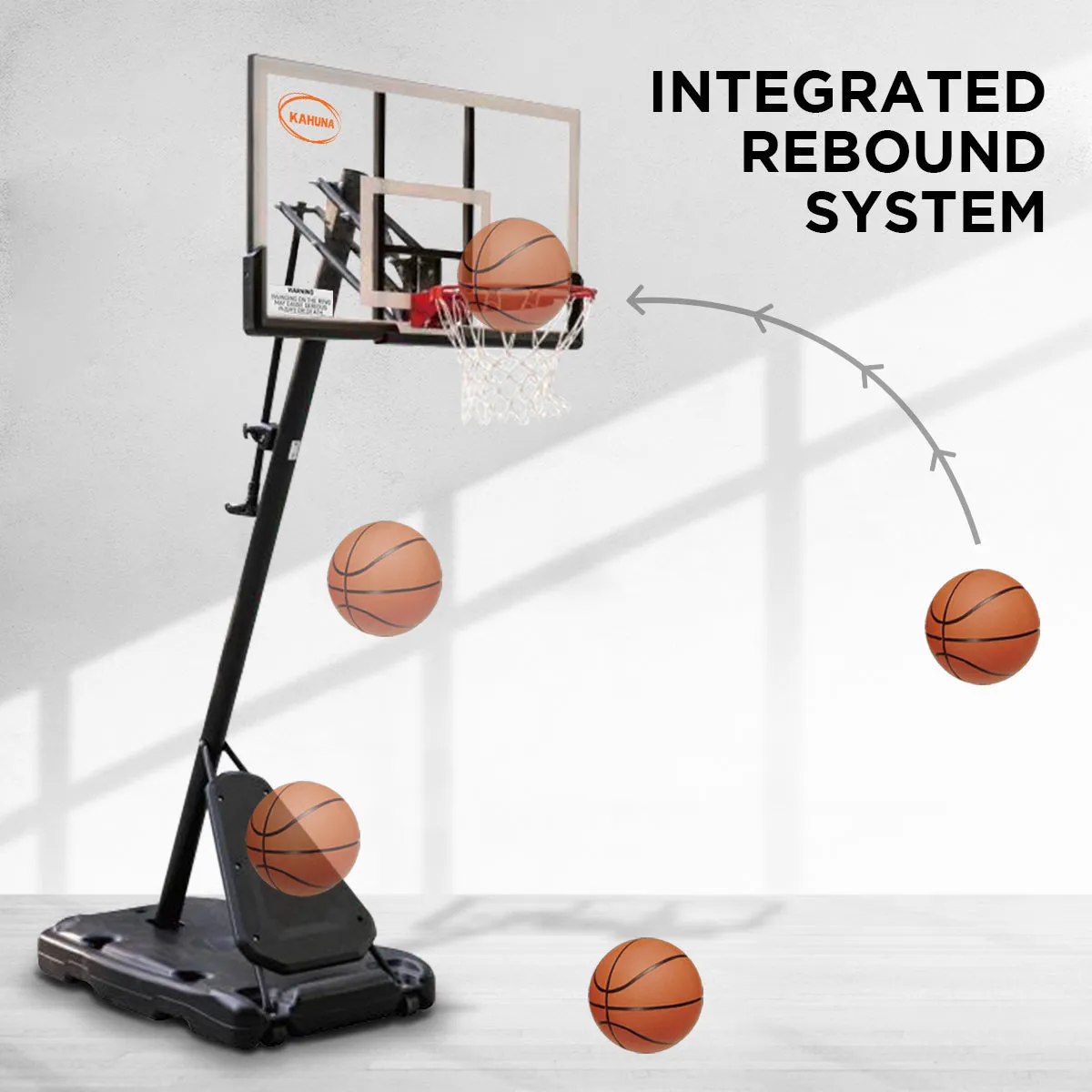 Height Adjustable Basketball Hoop with Heavy-Duty Rim - Kahuna