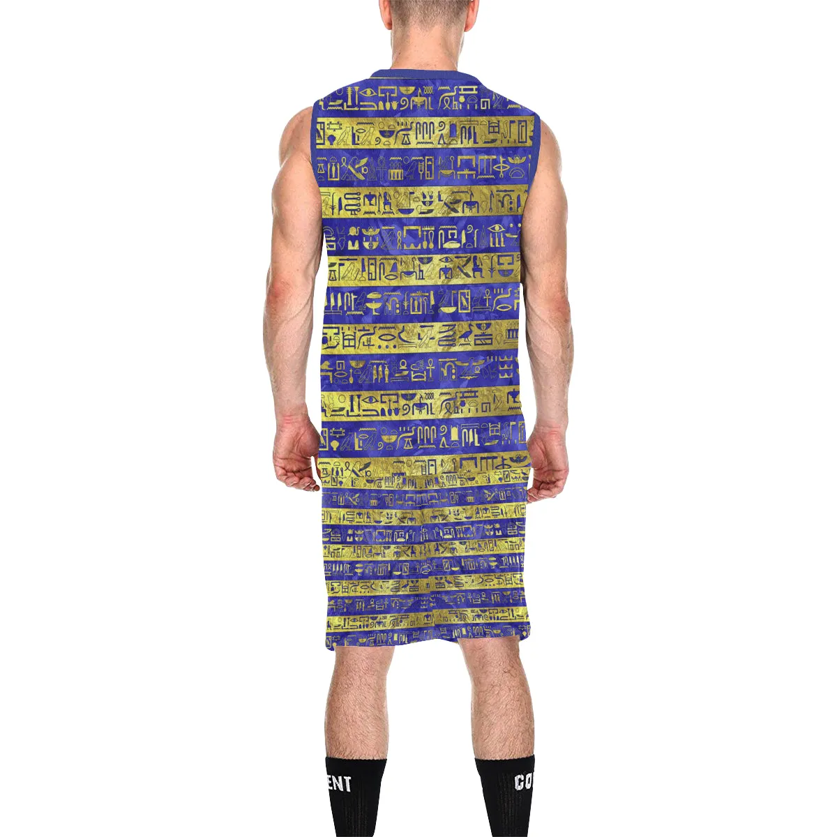 HIEROGLYPH GOLDEN BLUE Basketball Uniform