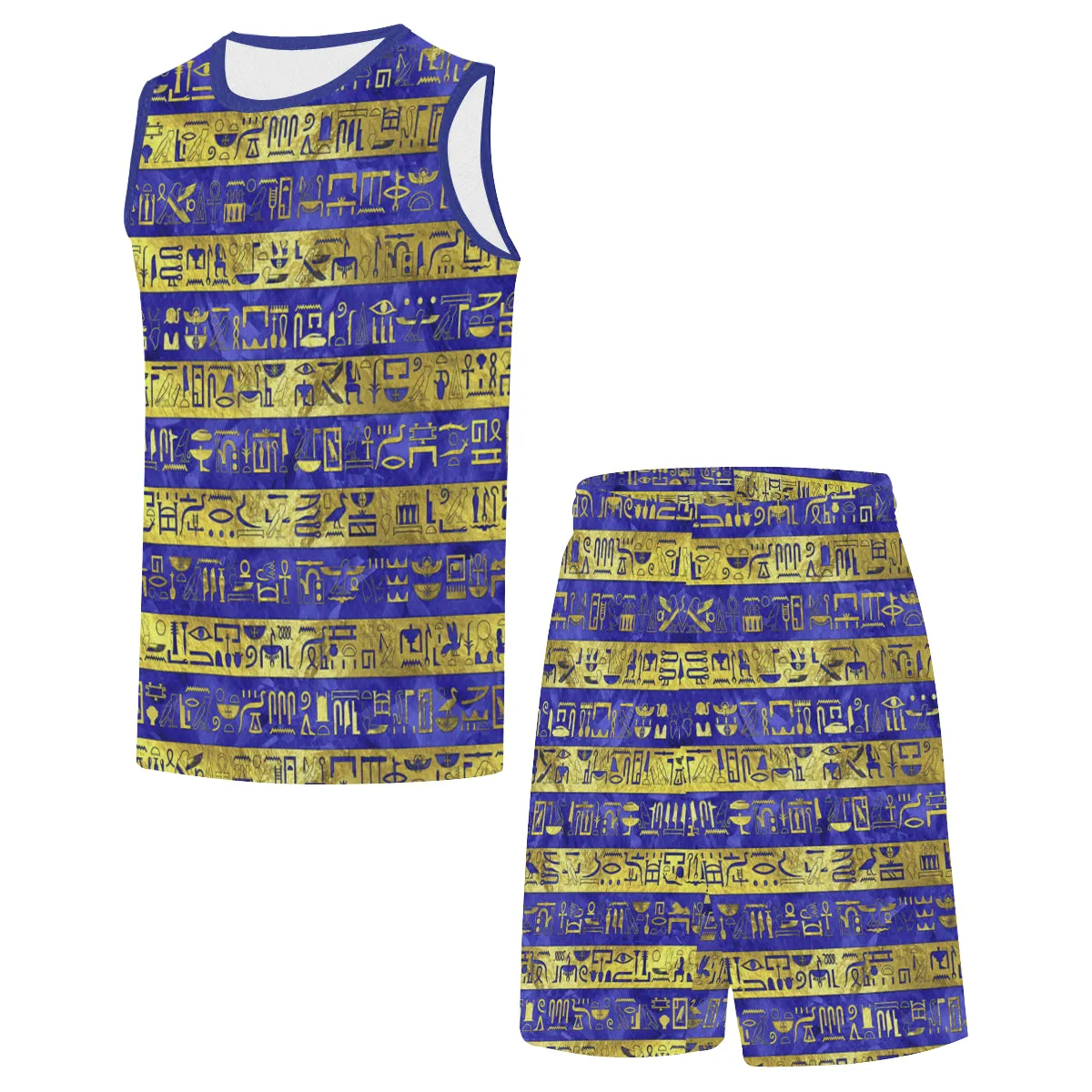 HIEROGLYPH GOLDEN BLUE Basketball Uniform