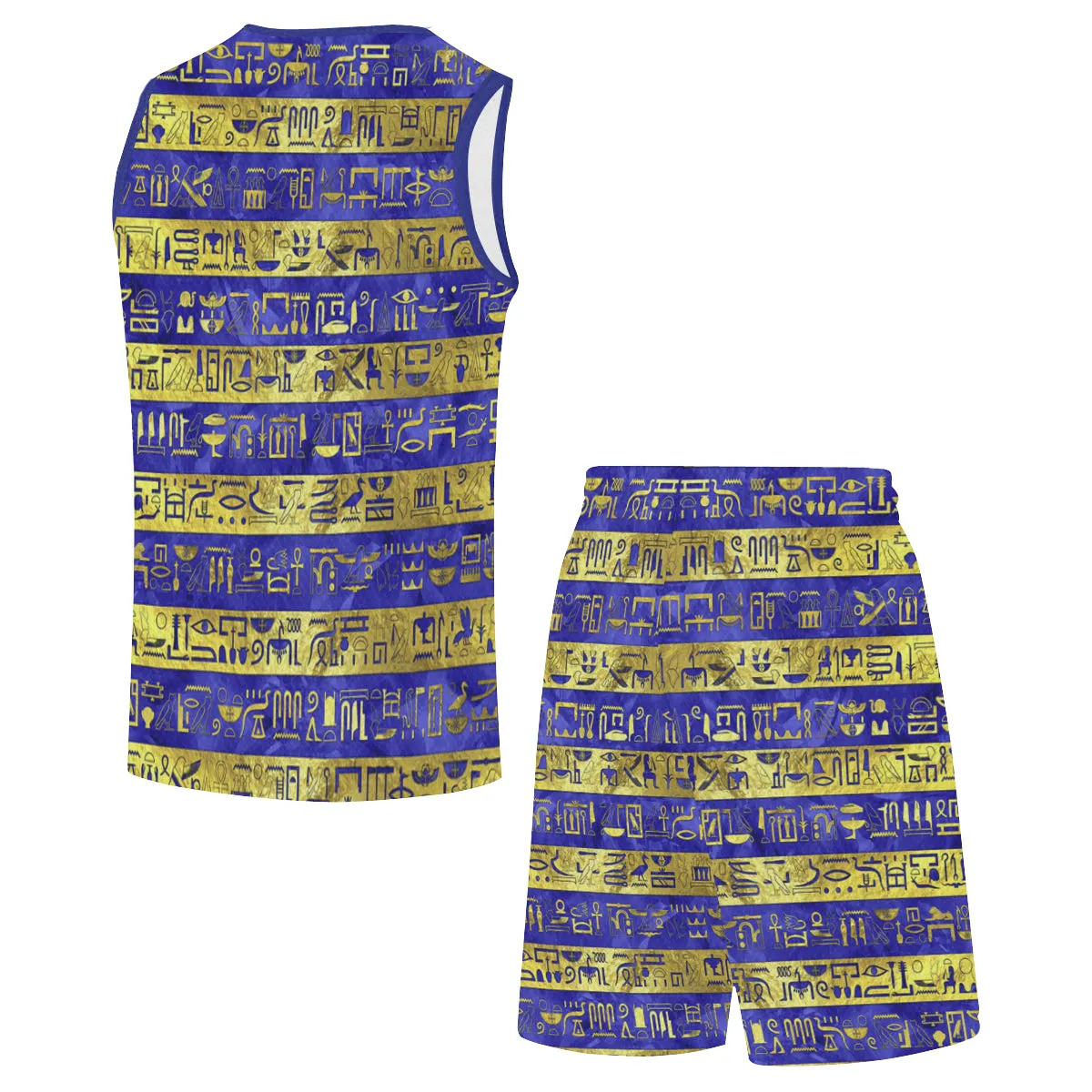 HIEROGLYPH GOLDEN BLUE Basketball Uniform