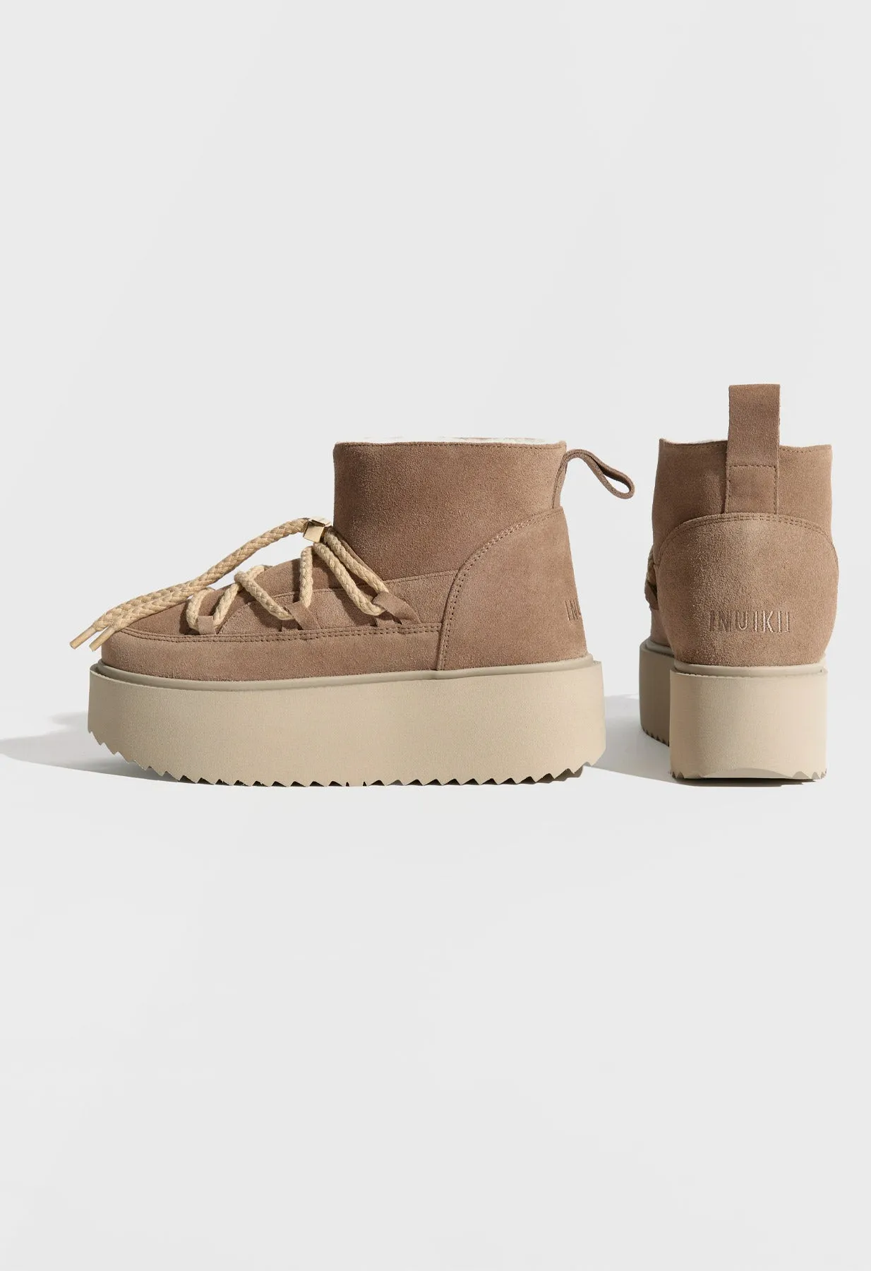 Inuikii Classic Low Platform Winter Boot in Beige