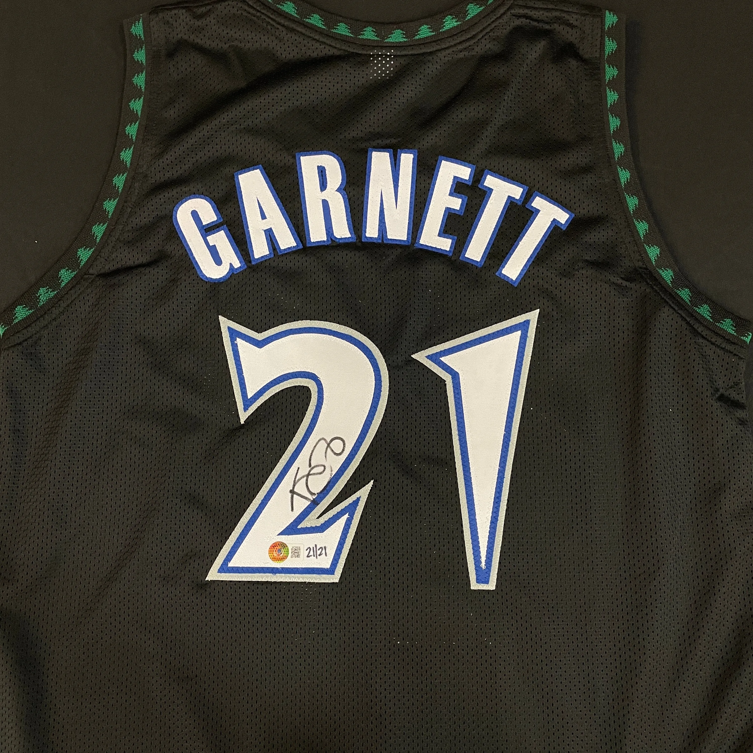 Kevin Garnett Autographed Pro-Style "Sota" Jersey (Numbered Edition)