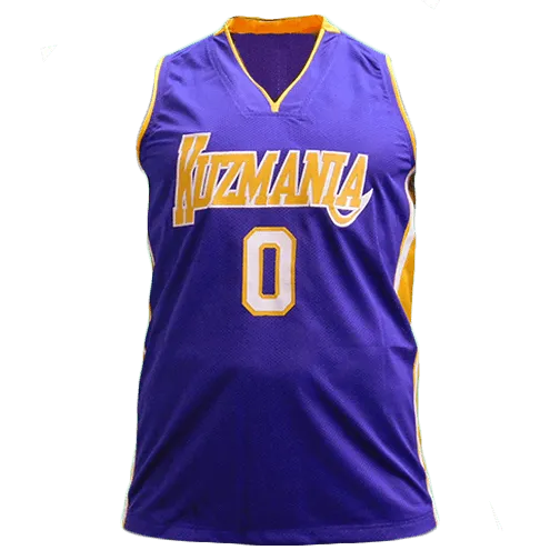 Kyle Kuzma Autographed Purple Pro Style Basketball Jersey JSA