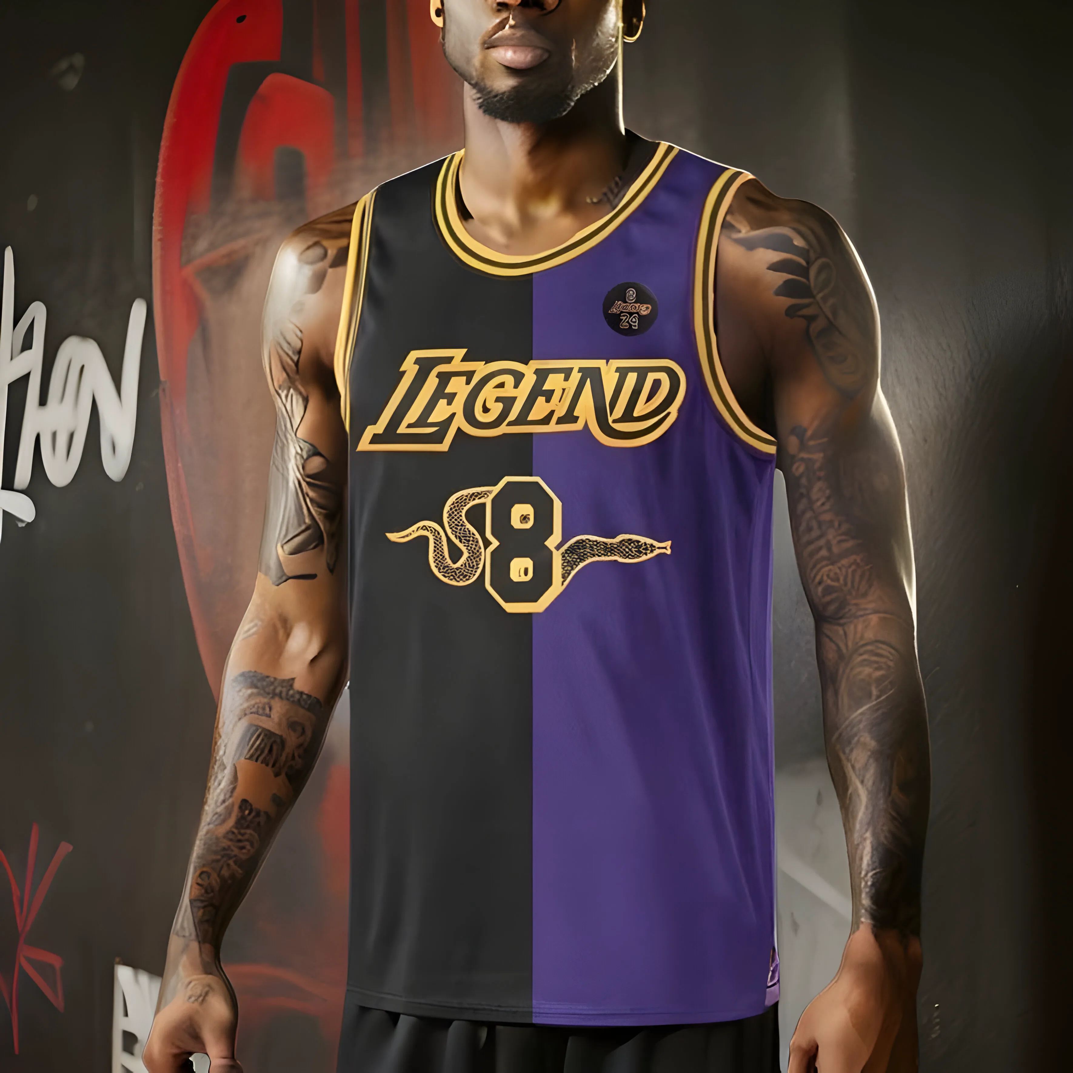 *LEGEND 24/8* Two Tone Basketball Jerseys (Stitched Logos & Numbers)