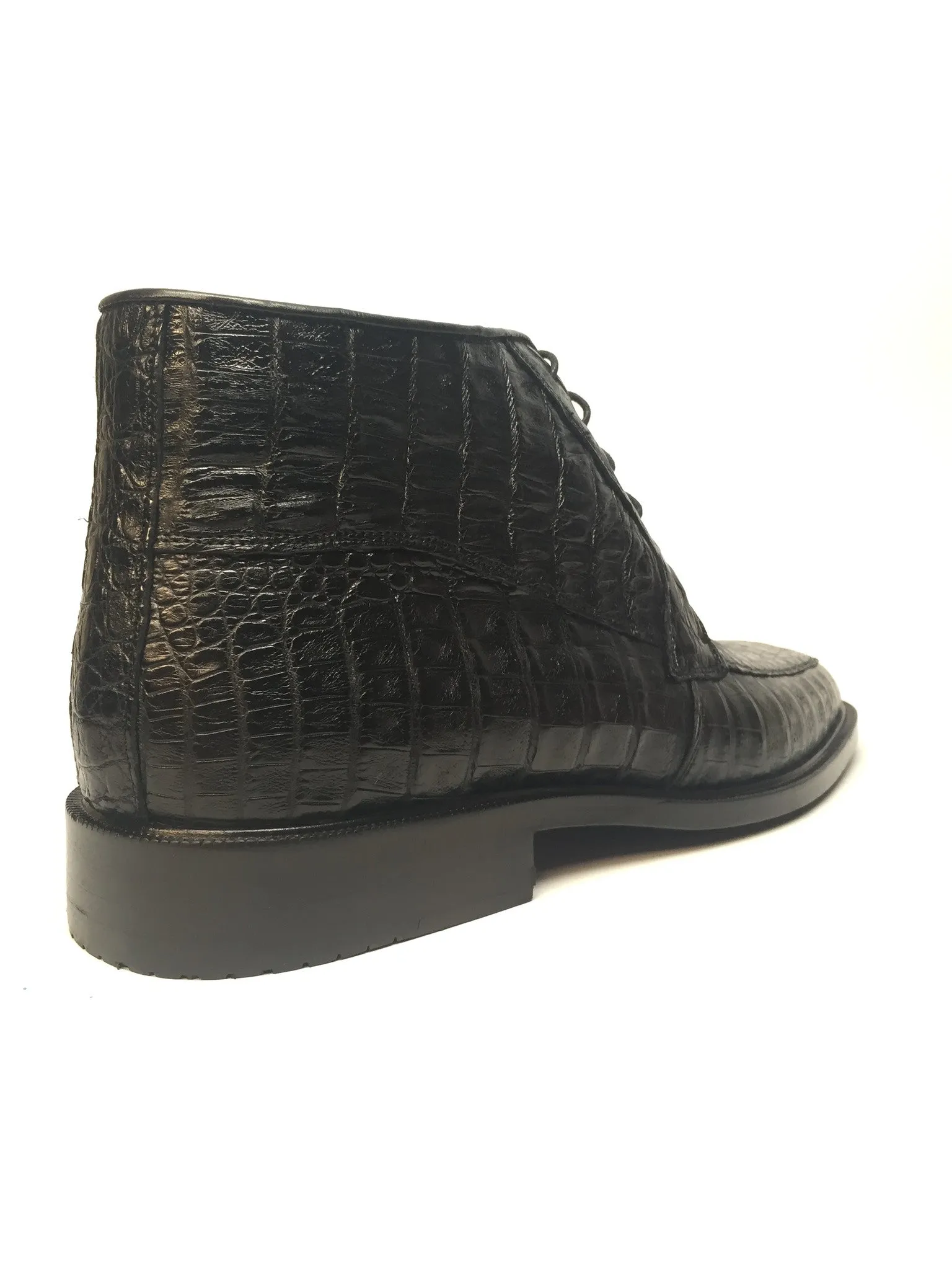 Los Altos Lace-Up Crocodile Dress Boots