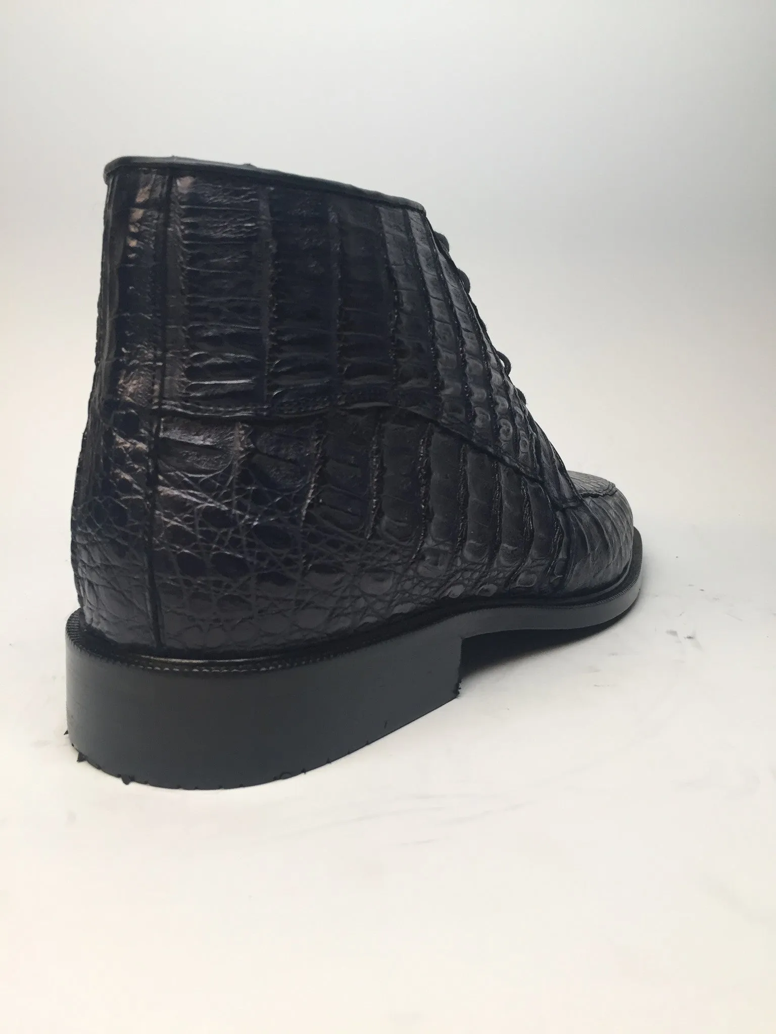 Los Altos Lace-Up Crocodile Dress Boots