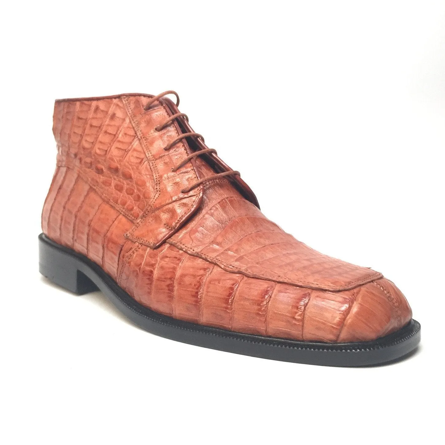 Los Altos Lace-Up Crocodile Dress Boots