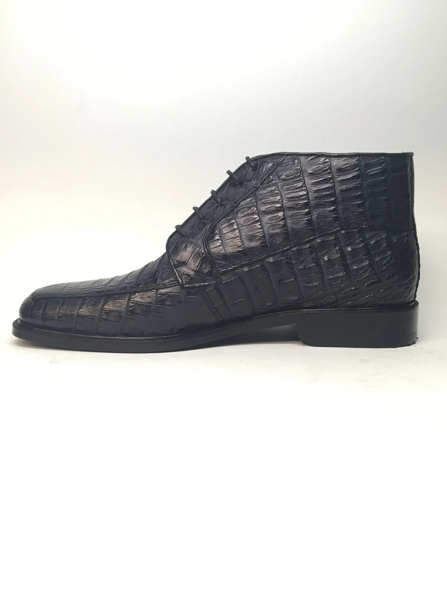 Los Altos Lace-Up Crocodile Dress Boots