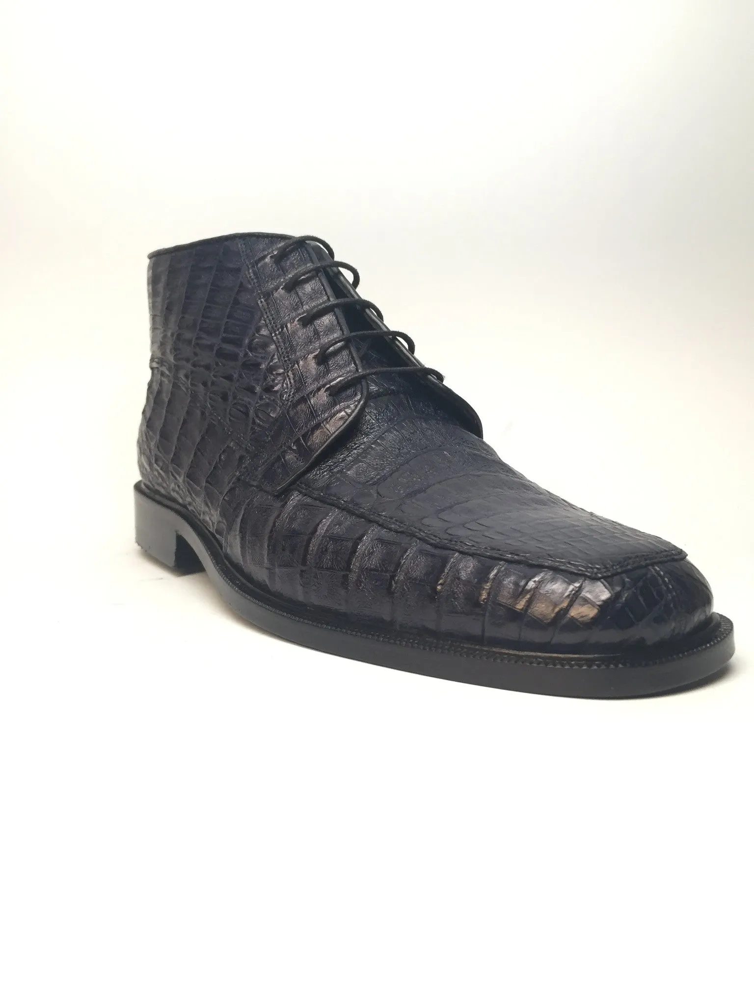 Los Altos Lace-Up Crocodile Dress Boots