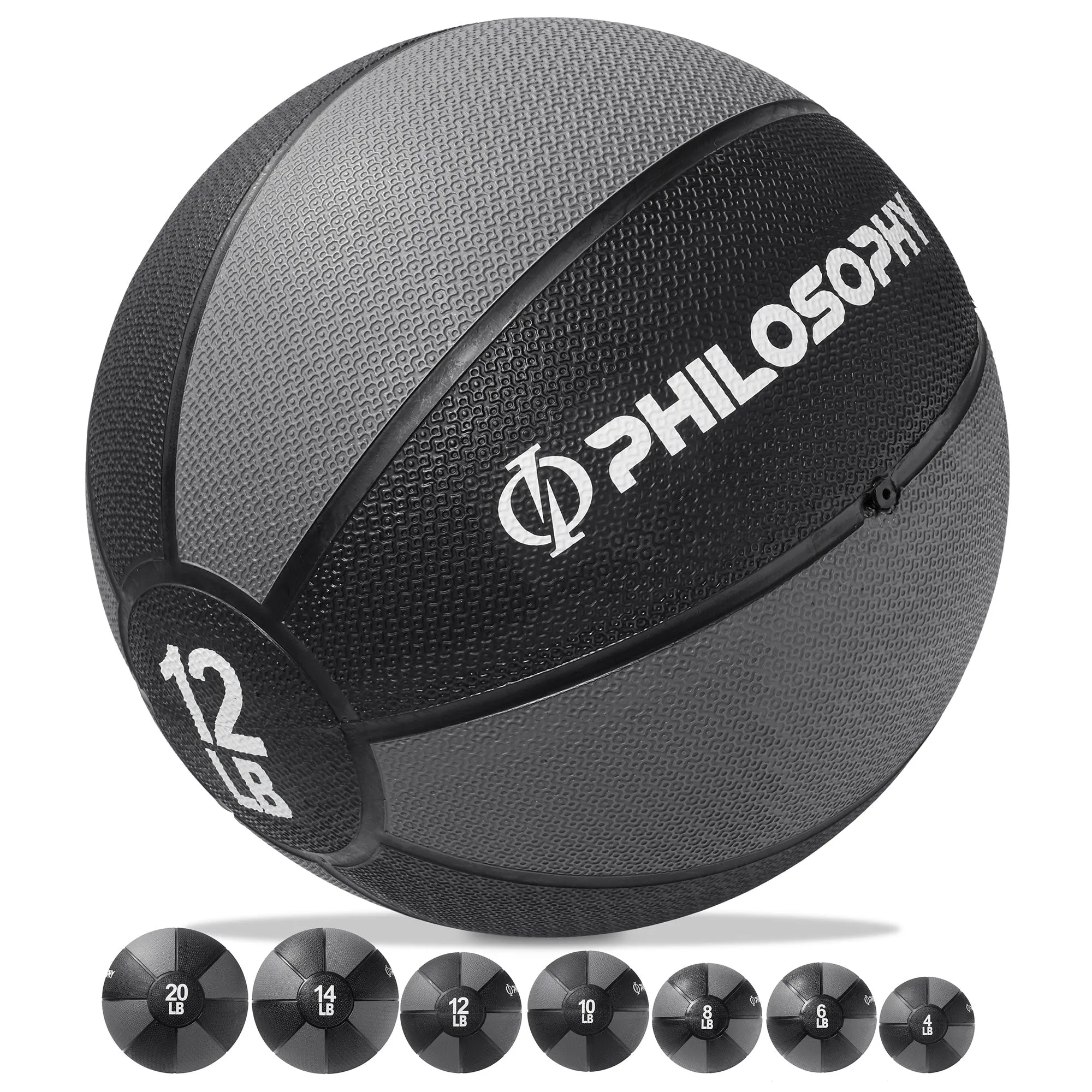 Medicine Ball - Weighted Fitness Ball, Non-Slip Grip