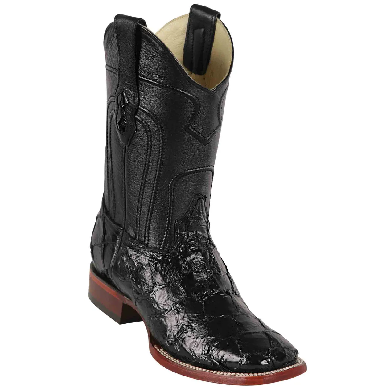 Mens Black Pirarucu Boots