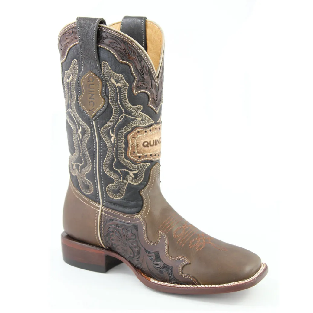 Mens Tooled Square Toe Boots