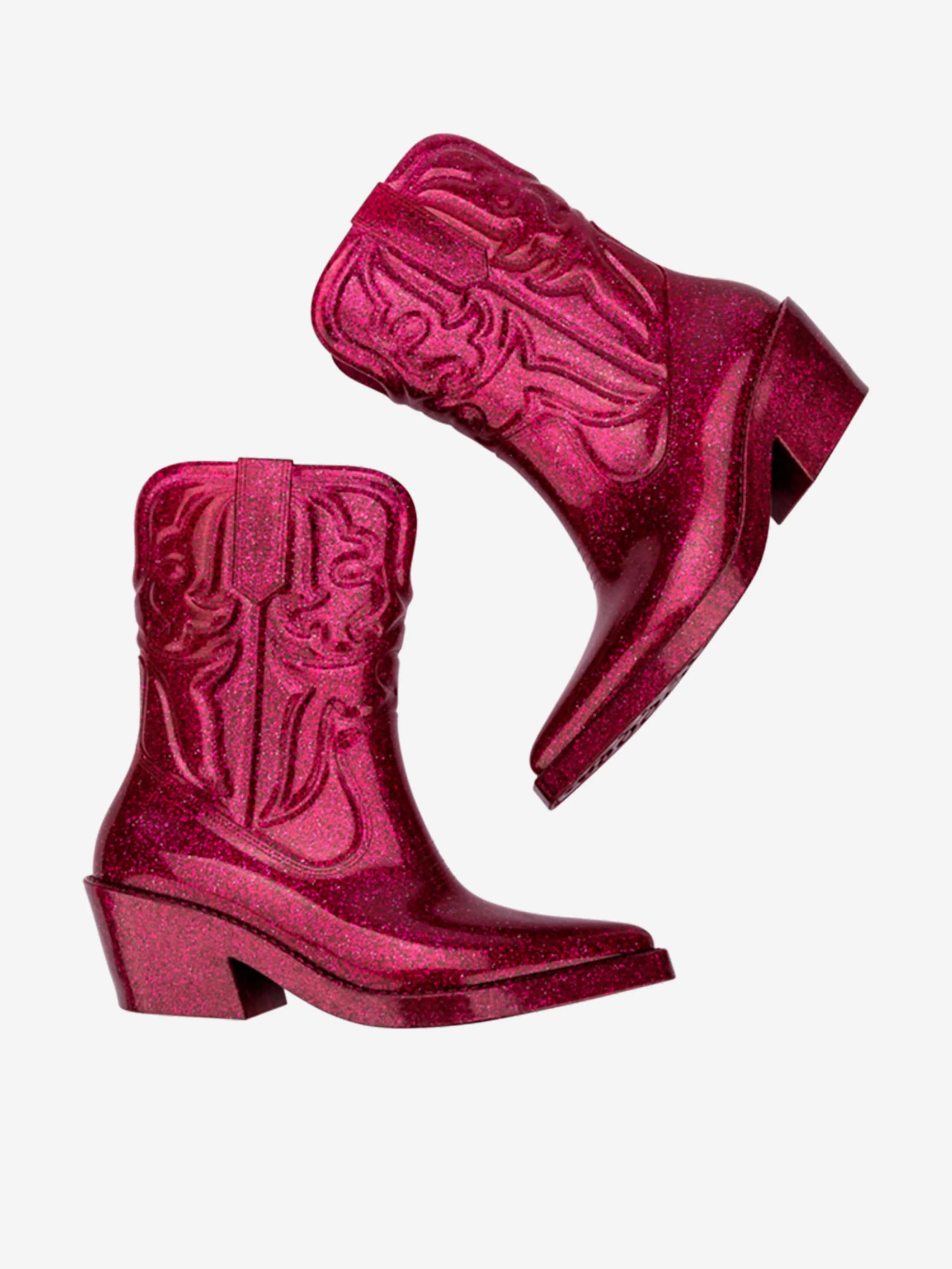 Mini Melissa Girls Texas Boots in Pink