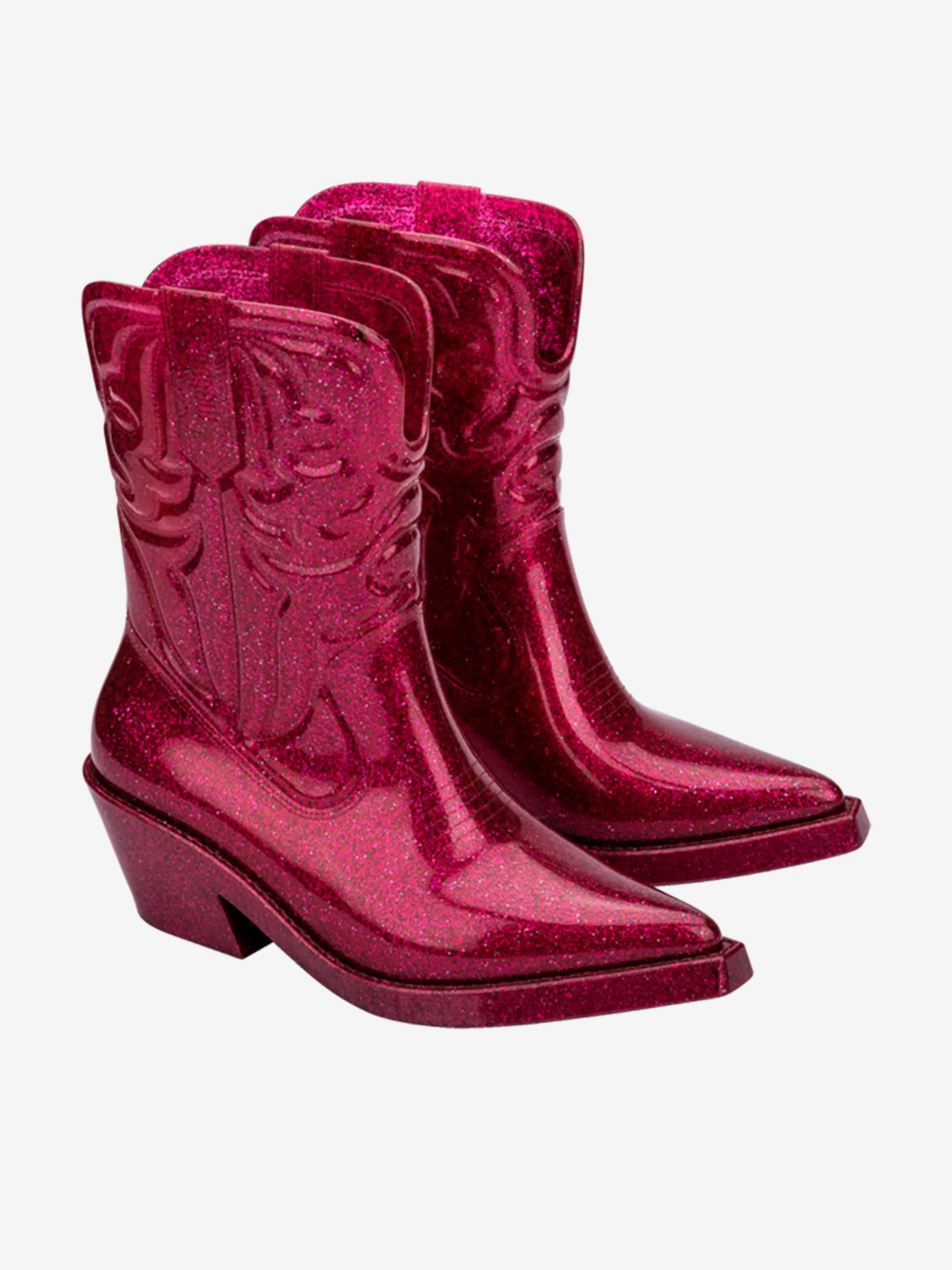 Mini Melissa Girls Texas Boots in Pink