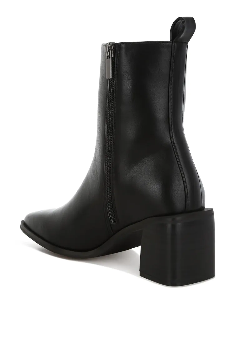 Muskox Square Toe Faux Leather Boots