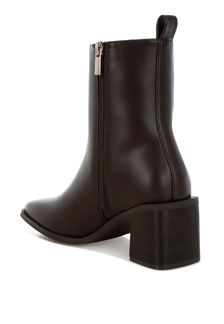 Muskox Square Toe Faux Leather Boots