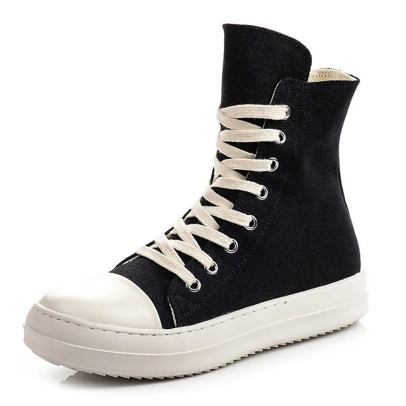 Neonjacc Thick Sole Womens Canvas Shoes High Top Sneakers