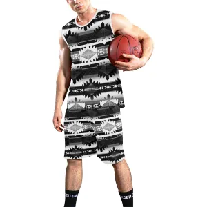 Okotoks Black and White Basketball Uniform