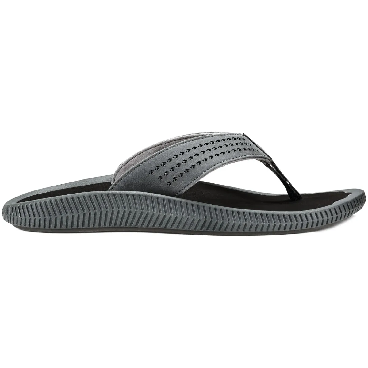 OluKai Ulele Sandals - Dark Shadow/Black