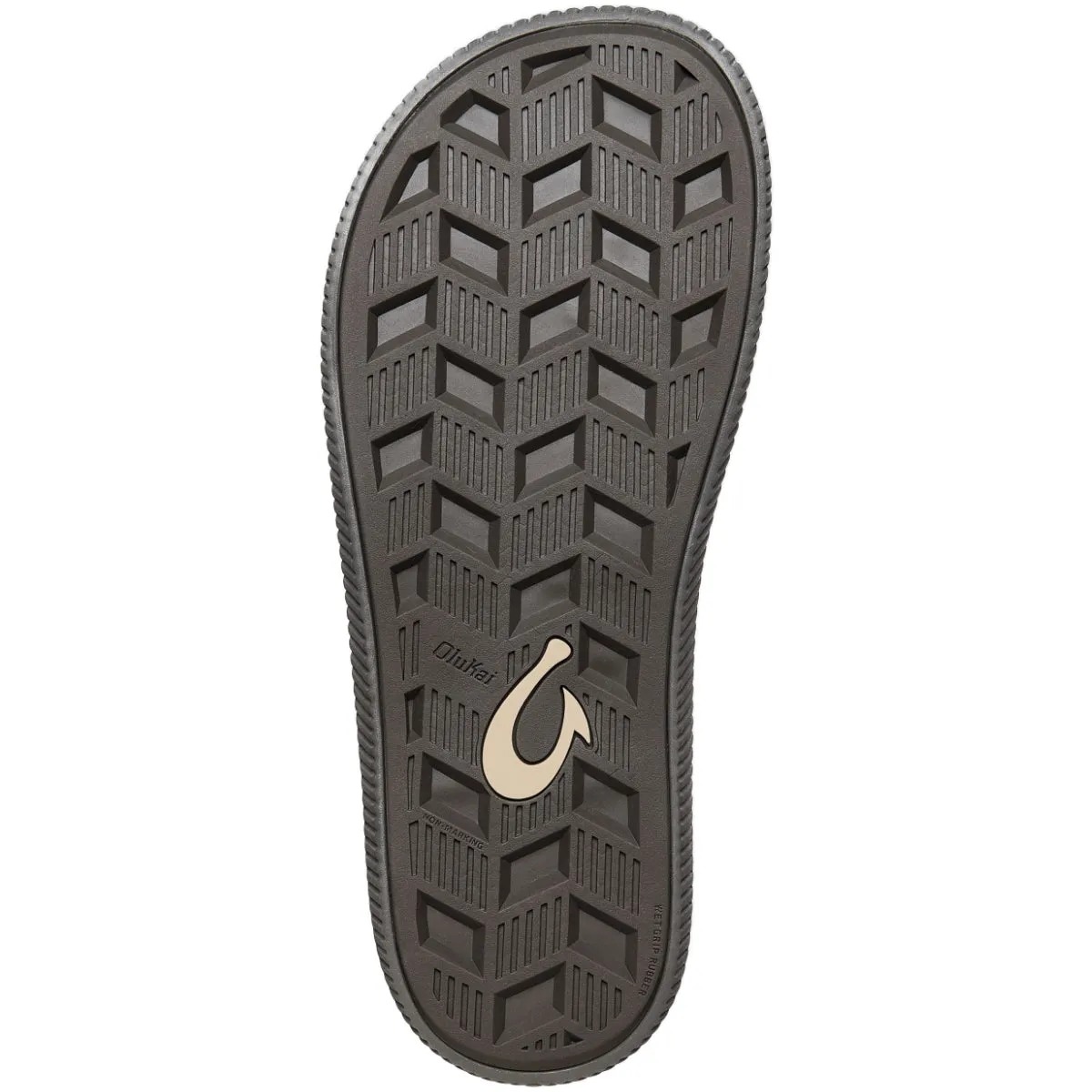 OluKai Ulele Sandals - Dark Shadow/Black