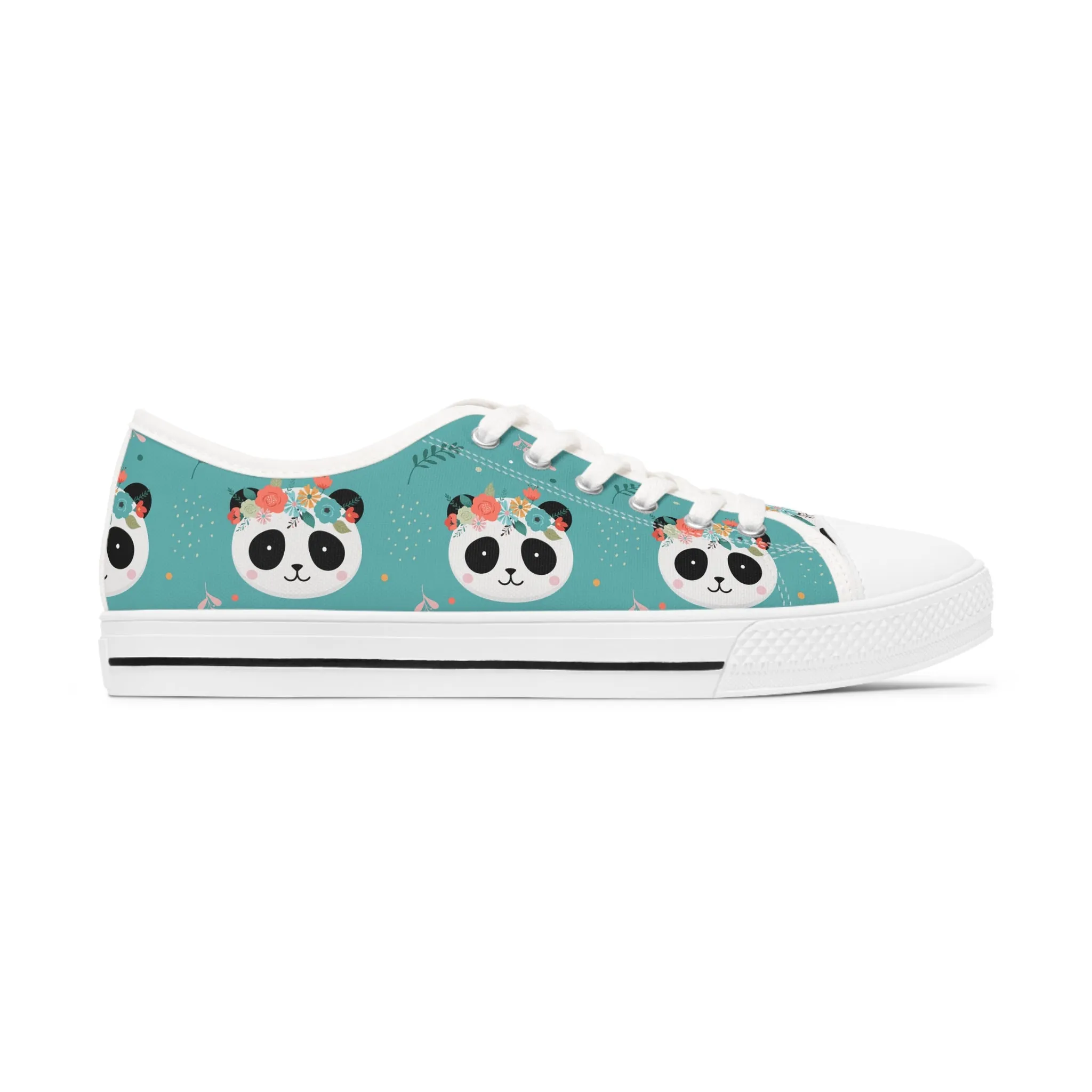 Panda Head Women's Low Top Sneakers