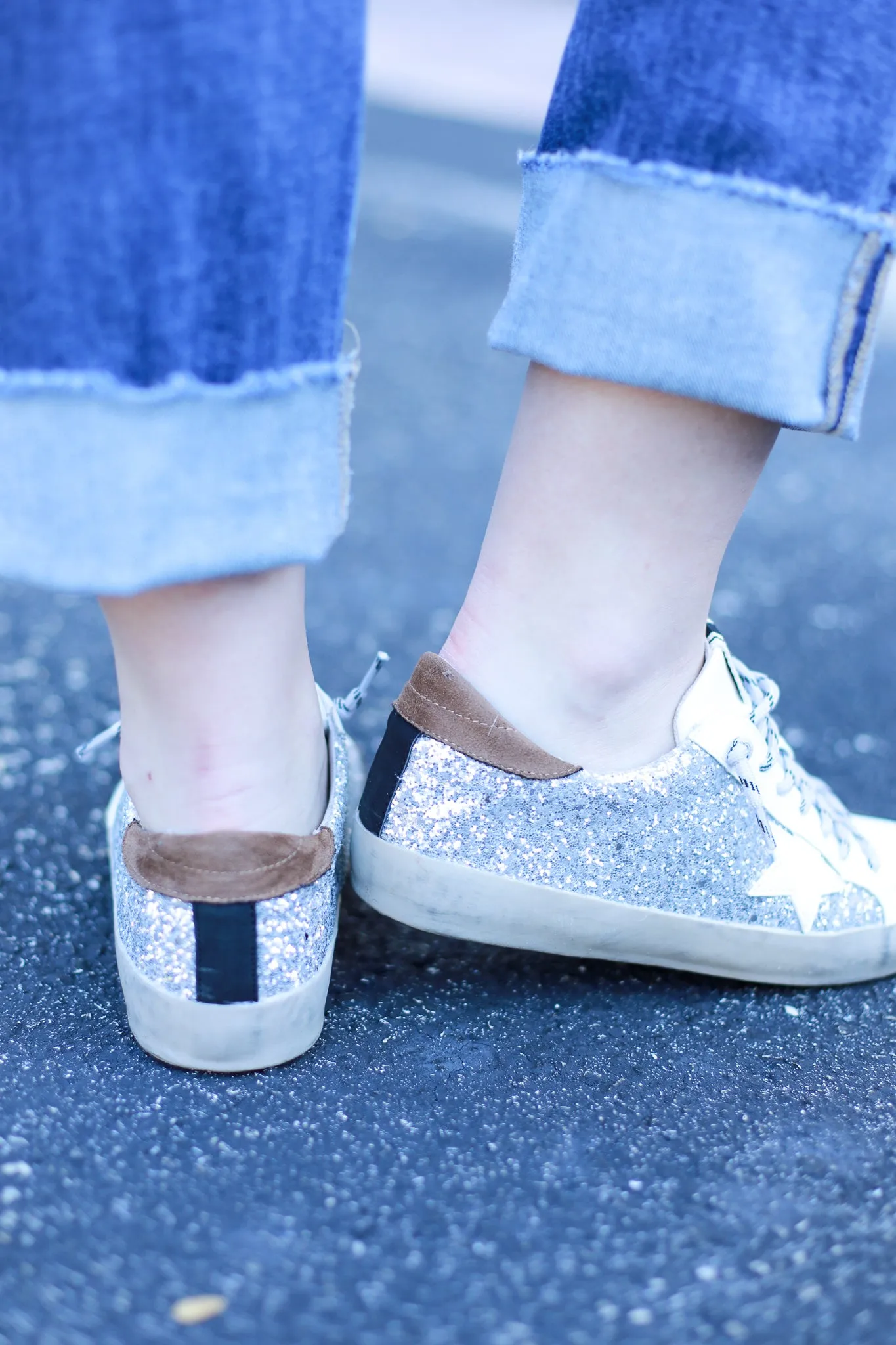 Paula Silver Sparkle Sneaker