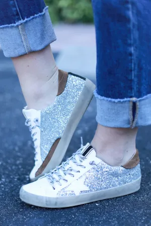 Paula Silver Sparkle Sneaker