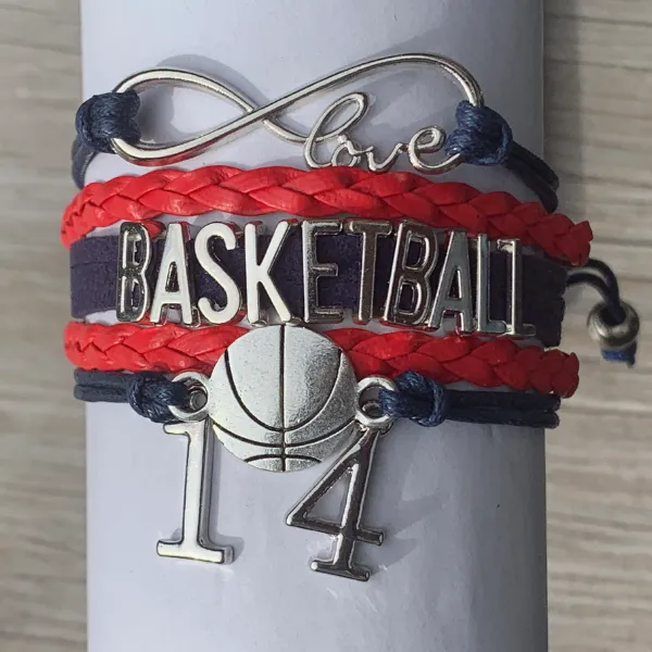 Personalized Basketball Bracelets - 16 Team Colors